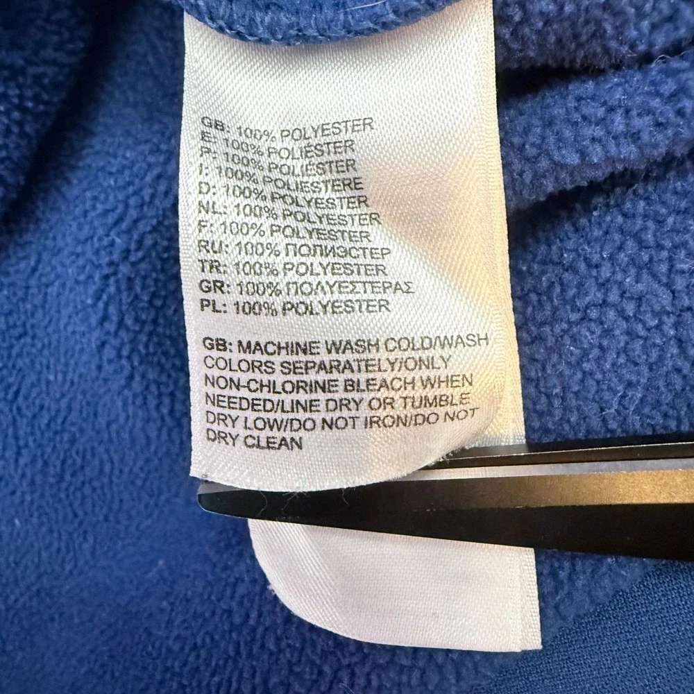 The North Face Hoodie Large Blue Red Logo Pullover Gorpcore Outdoorsy Sporty